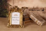 Fotobillede 10x15 cm - guld - kunstharpiks - rektangulær - stående