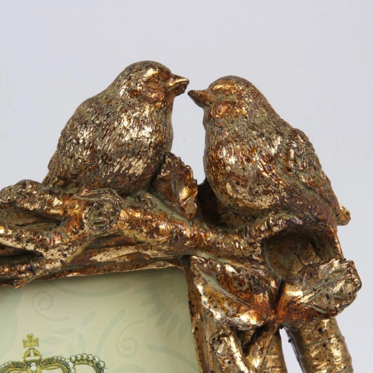 Fotobillede 10x15 cm - guld - kunstharpiks - stående