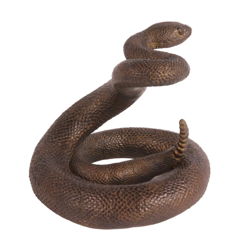 Slangefigur - brun - 21 cm