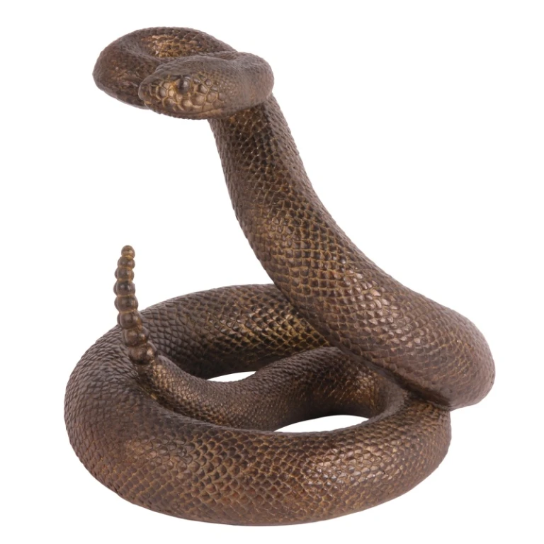 Slangefigur - brun - 21 cm