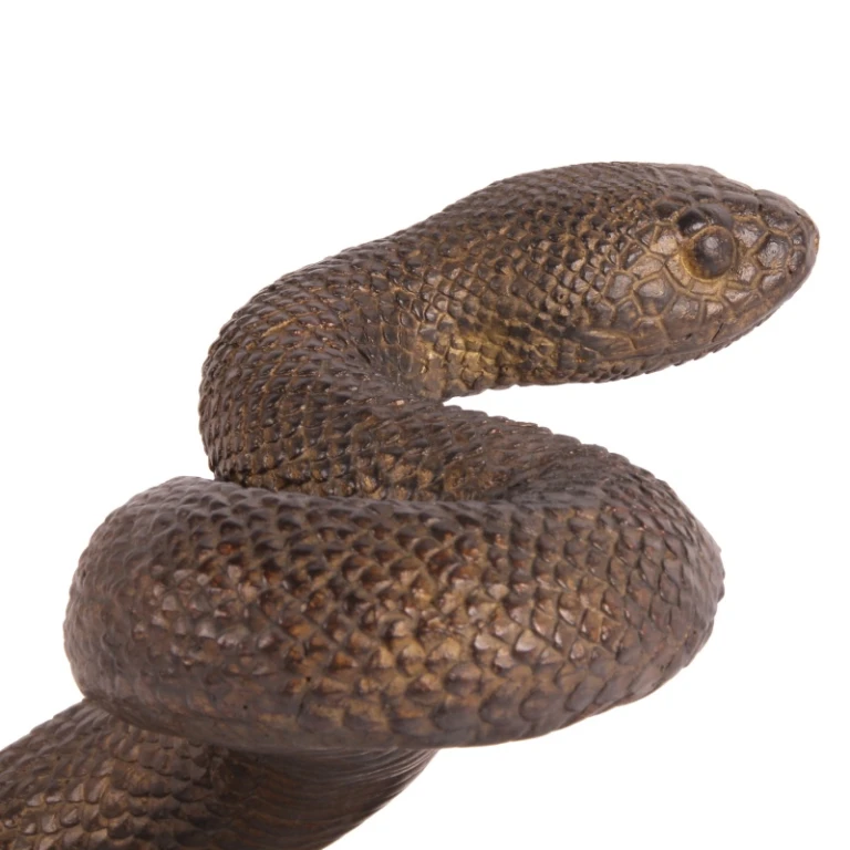 Slangefigur - brun - 21 cm