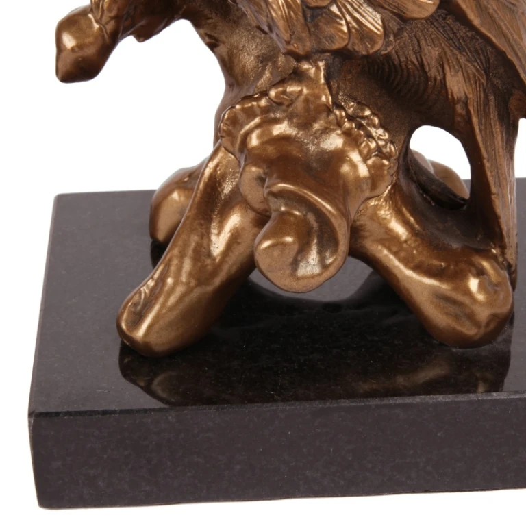Papegøje på fod - messing - 28 cm