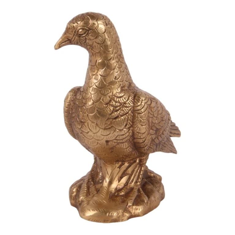 Duve messing - guld - 15 cm
