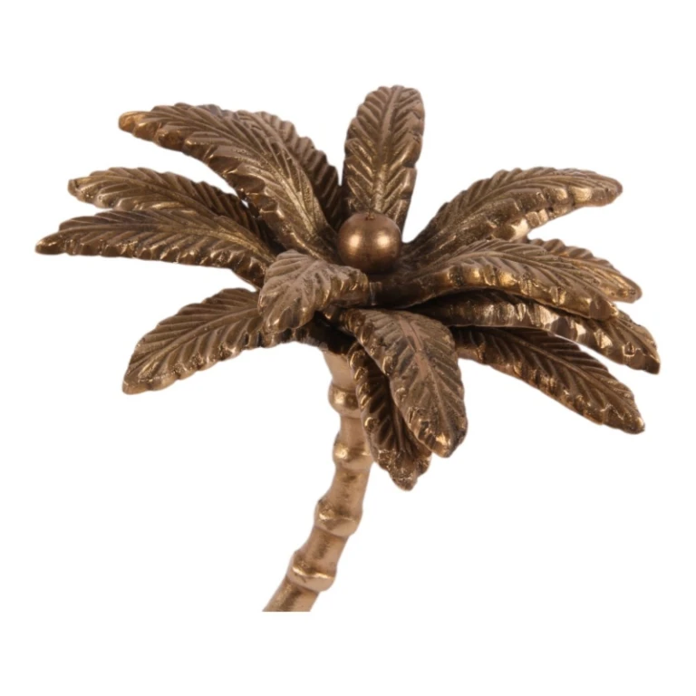 Dekorativ palme - guld - 23,5 cm - messing