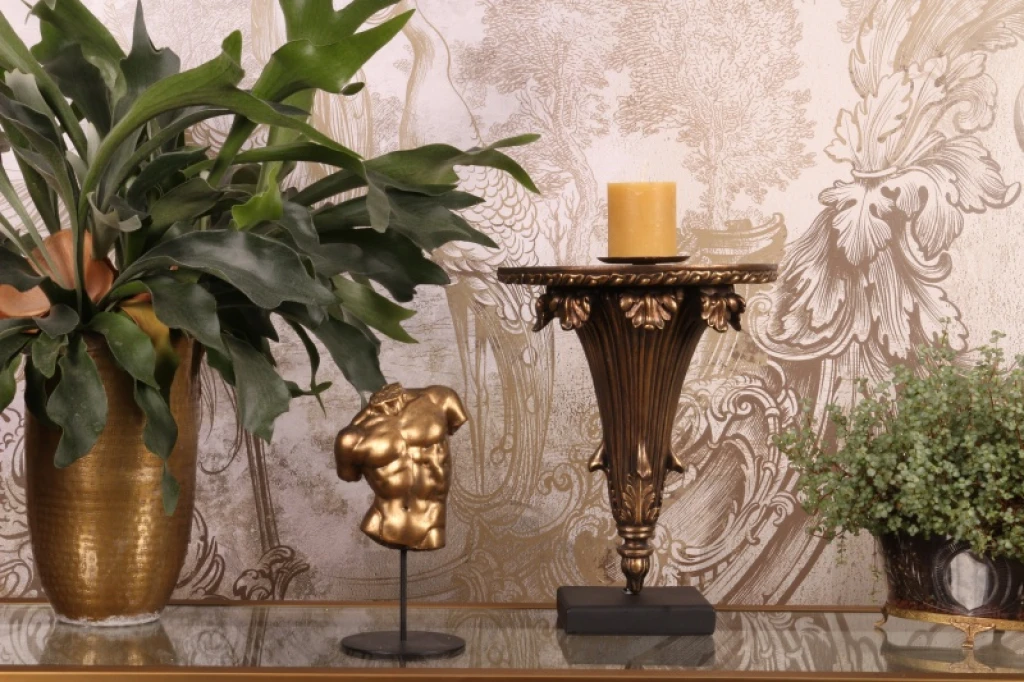 Buste mand - guld - 26 cm