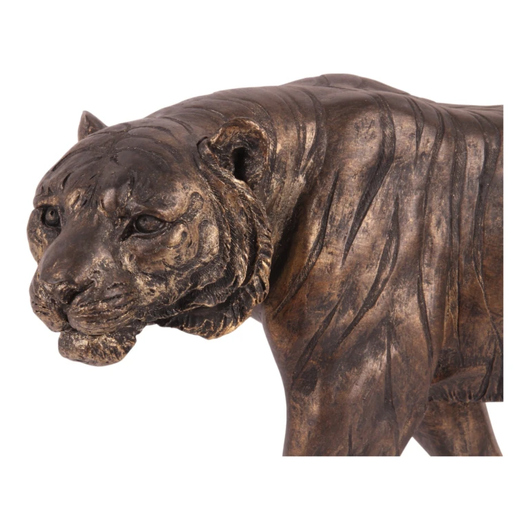 Tigerfigur - guld - 53 cm