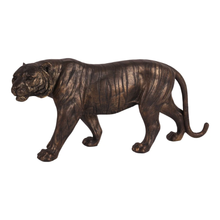 Tigerfigur - guld - 53 cm