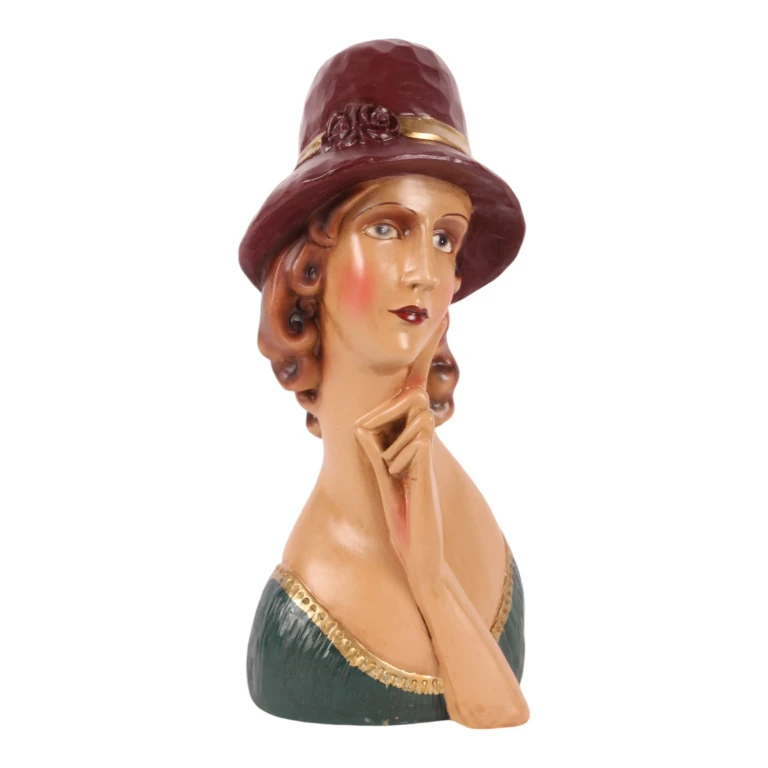 Bust af kvinde - brun - 44,5 cm