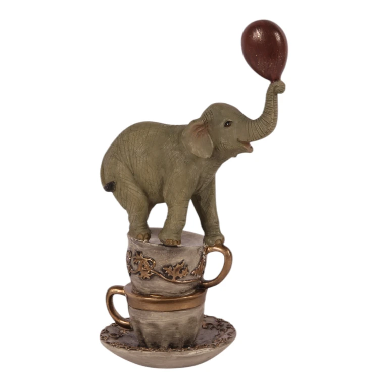 Elefantfigur - brun - 20 cm