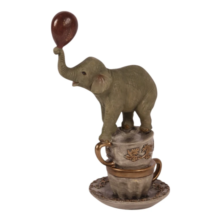 Elefantfigur - brun - 20 cm