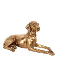 Hundeskulptur – guld – 75 cm