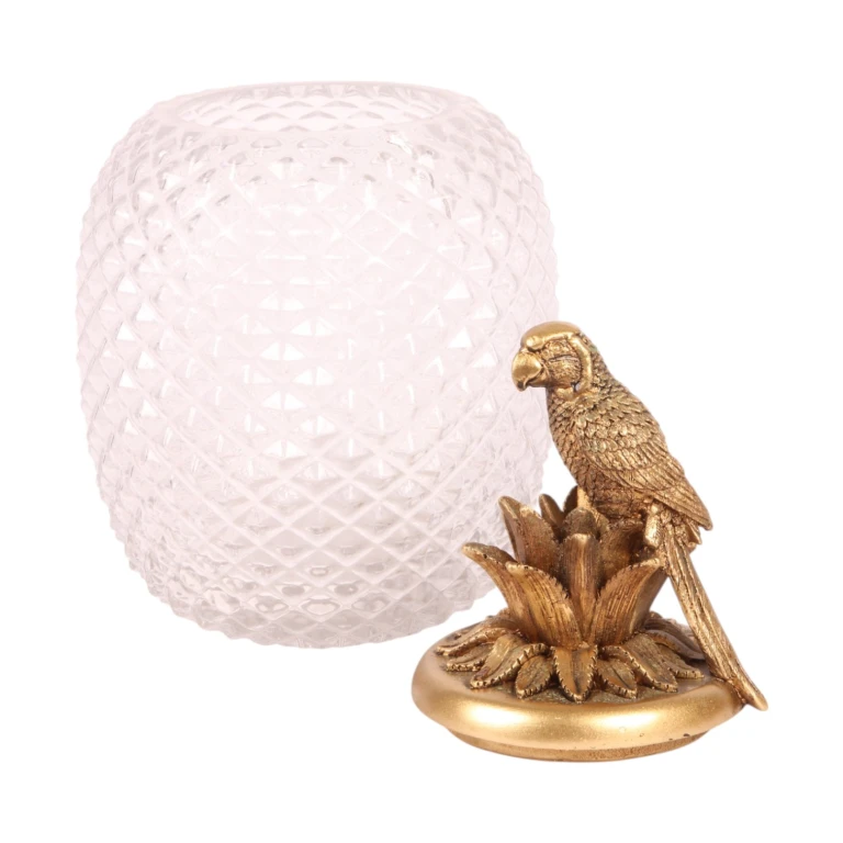 Dekorativ pot Papegøje - guld - 28,5 cm - 1 stk
