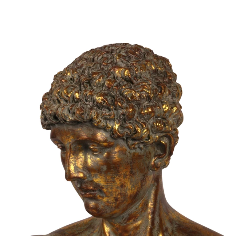 Buste på stand - guld - 53 cm