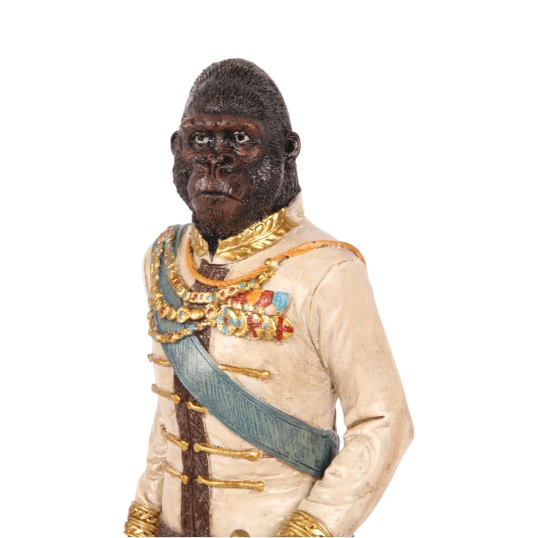 Orangutang-figur på fod - elfenben - 40,5 cm