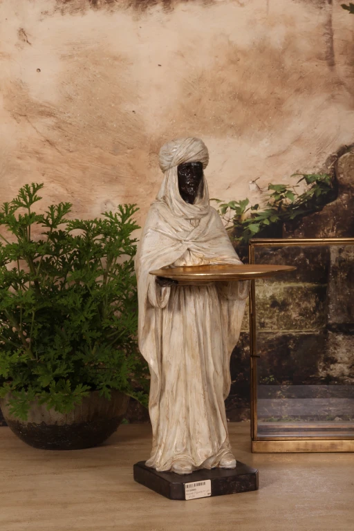 Moorisk figur - elfenben - 51 cm - kunstharpiks