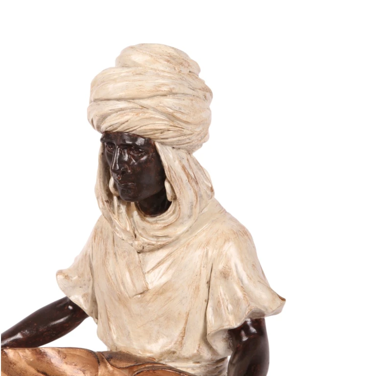 Moorisk figur - elfenben - 36,5 cm - kunstharpiks