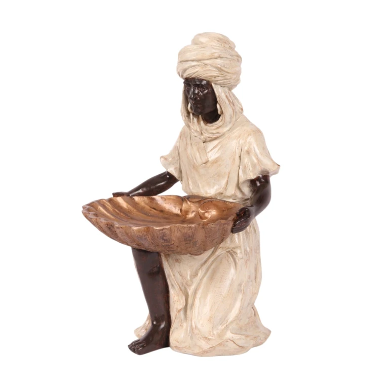 Moorisk figur - elfenben - 36,5 cm - kunstharpiks