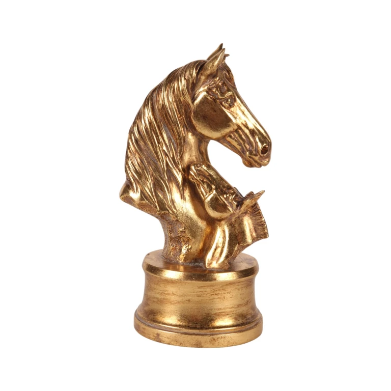 Hestehoveder i guld - 26,5 cm - 1 stk