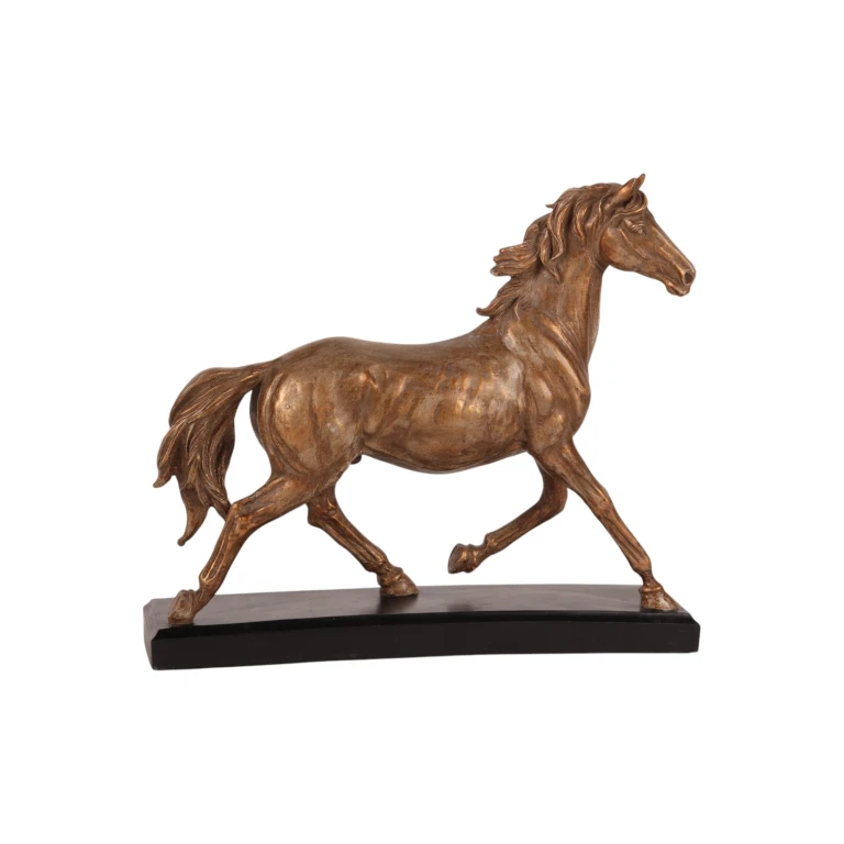 Hestefigur i bronsefarve - 25 cm