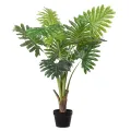 Kunstplante Philodendron Selloum - grøn - 100 cm - 1 stk