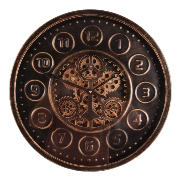 Vægur Stamford - sort - rund - metal - 46 cm