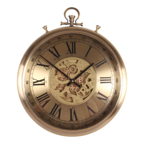 Wandklok Whitestone 62 cm - Goud - Rond - Metaal