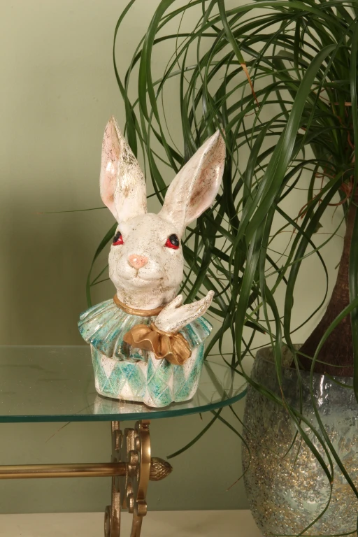 Kaninbuste - blandede farver - 24 cm
