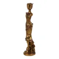 Kandelaber Kvinde - 40,5 cm - guld - kunstharpiks