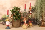 Kandelaar Kerstman 25 cm - Goud - Resin