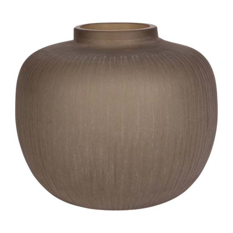 Vase Evelyn - 30 cm - brun - glas