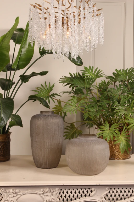 Vase Evelyn - 30 cm - brun - glas