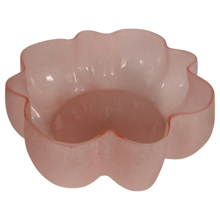 Dekorativ skål Lotus - lyserød - glas - 40 cm - 1 stk