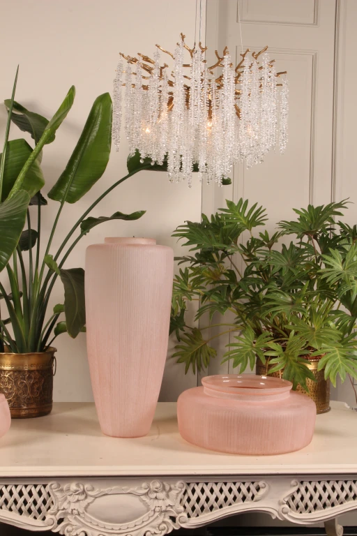 Vase Clay - 72 cm - lyserød - glas