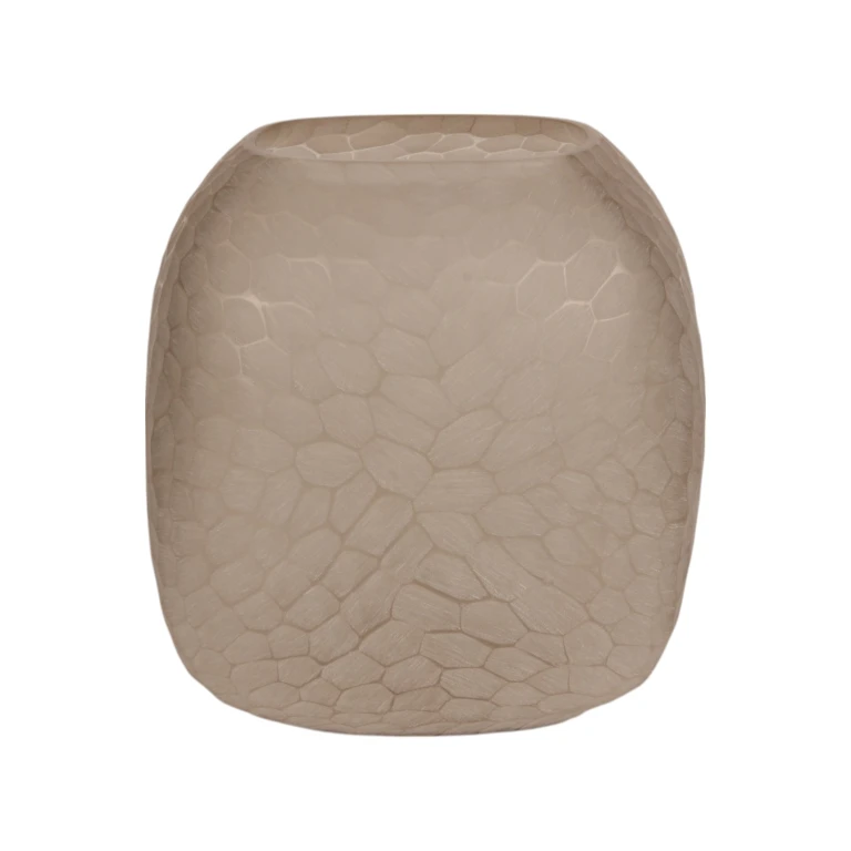 Vase Pebble S - 22 cm - brun - glas