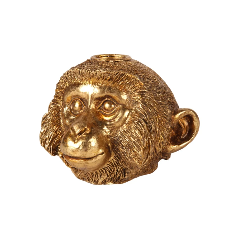 Kandelaber abe - 9 cm - guld - kunstharpiks