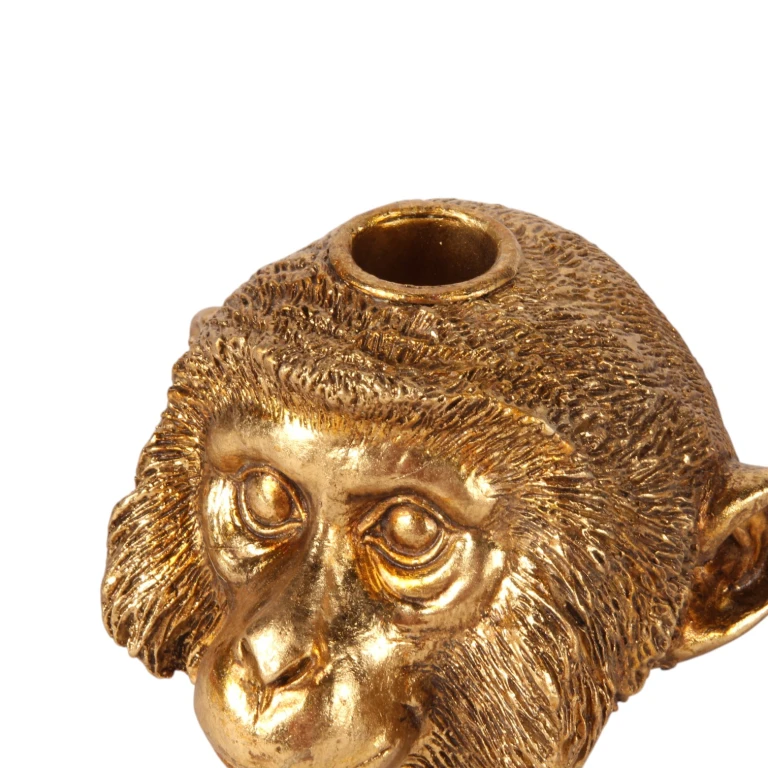 Kandelaber abe - 9 cm - guld - kunstharpiks