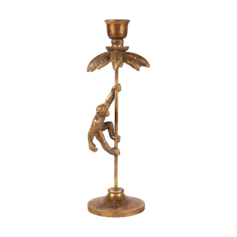 Apekandelaar - 31 cm - guld - kunstharpiks