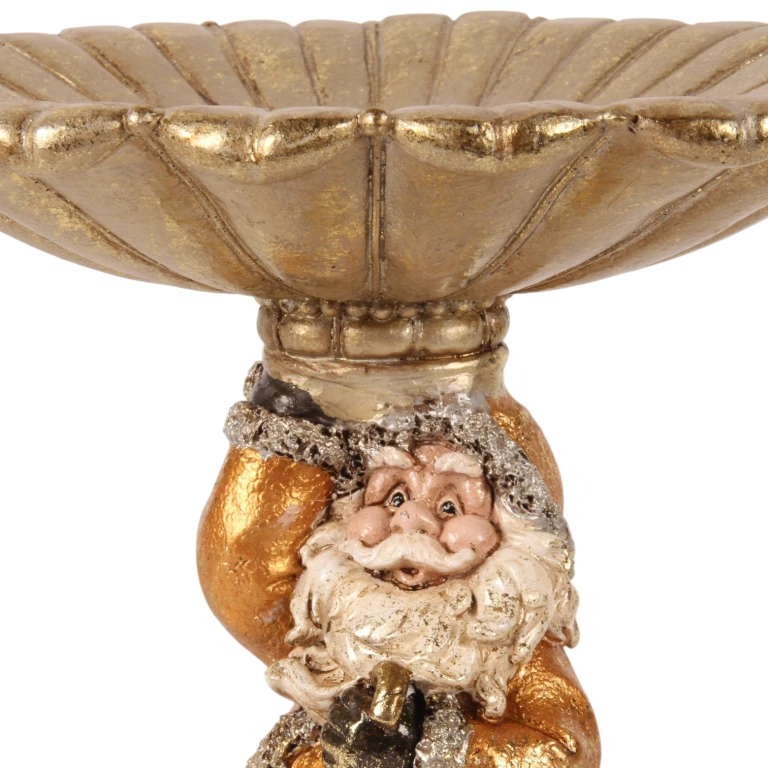 Julemand Skål - guld - kunstharpiks - 24 cm - 1 stk