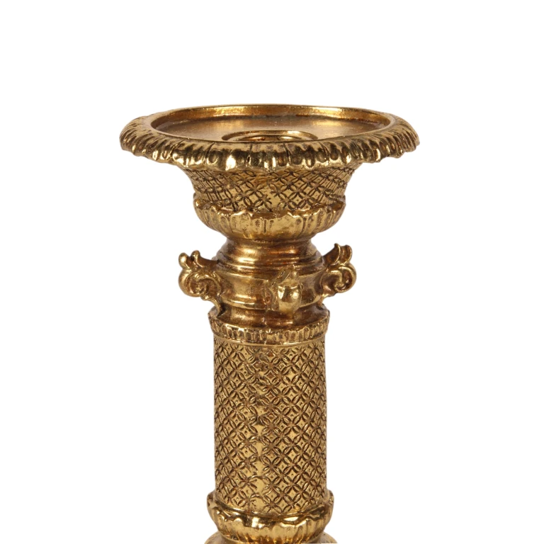 Kandelaber - 22,5 cm - guld - kunstharpiks