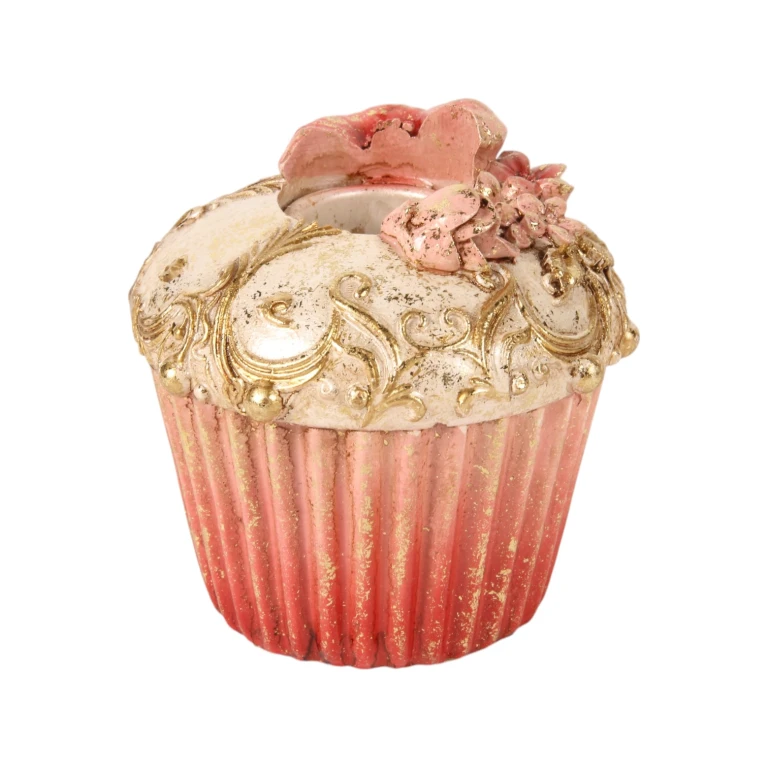 Kandelaber Cake - 8 cm - lyserød - kunstharpiks