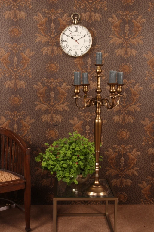 Kandelaber 5-armet - 104 cm - guld - aluminium