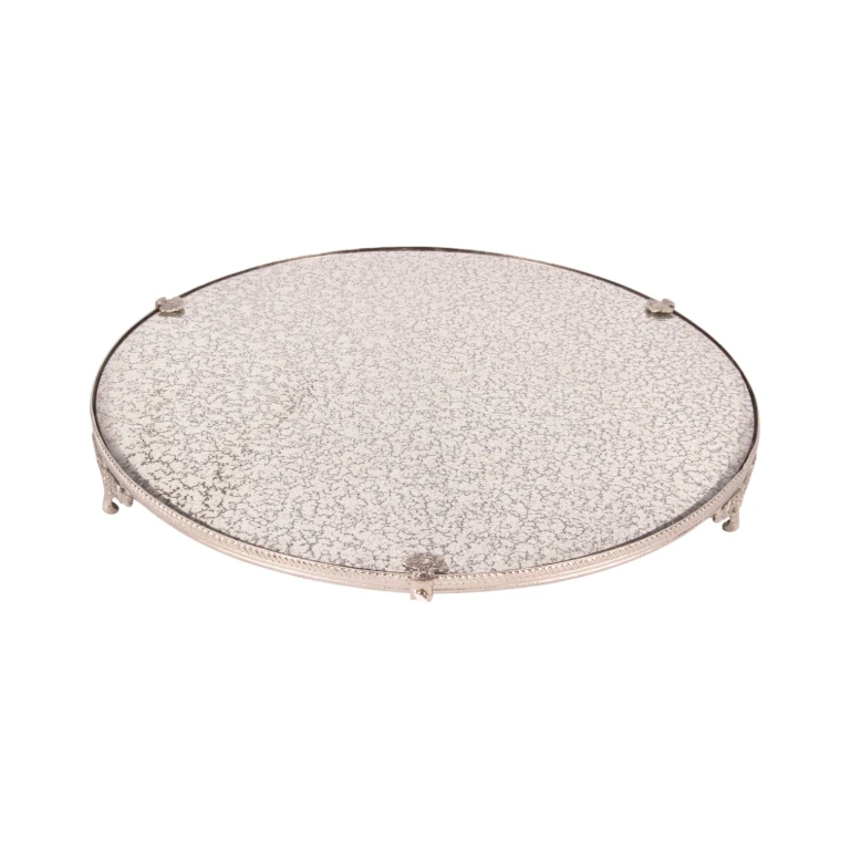 Spejlbakke - sølv - messing - 38,5 cm