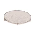 Dienblad met spiegel - messing - zilver - 38,5 cm