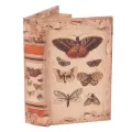 Opbergdoos boekvorm - 15 cm - beige - kunstleer