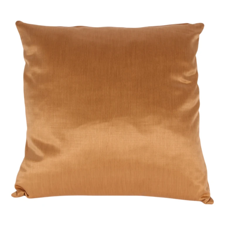 Pude fløjl - orange - 50x50 cm