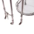 Bar trolley - zilver - glas & staal - 83 cm
