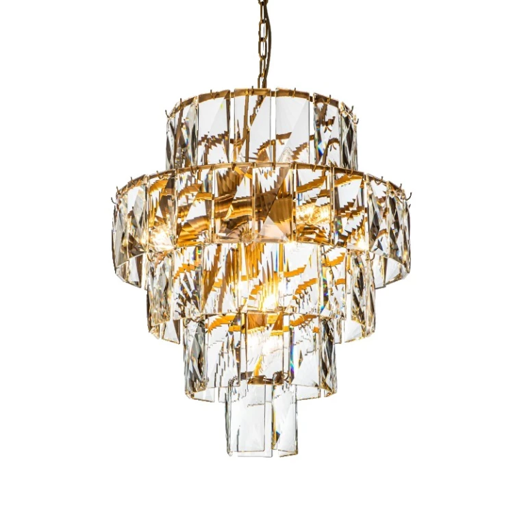 Dutch Style lysekrone Basilio - 60 cm - guld - glas