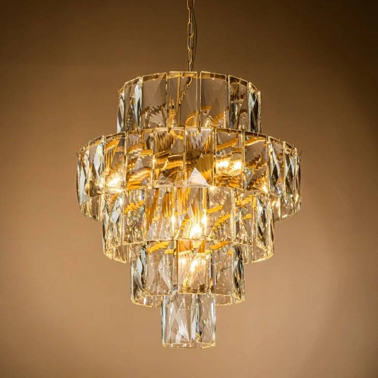 Dutch Style lysekrone Basilio - 60 cm - guld - glas