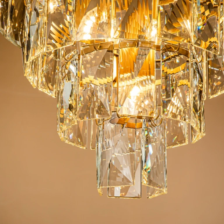 Dutch Style lysekrone Basilio - 60 cm - guld - glas
