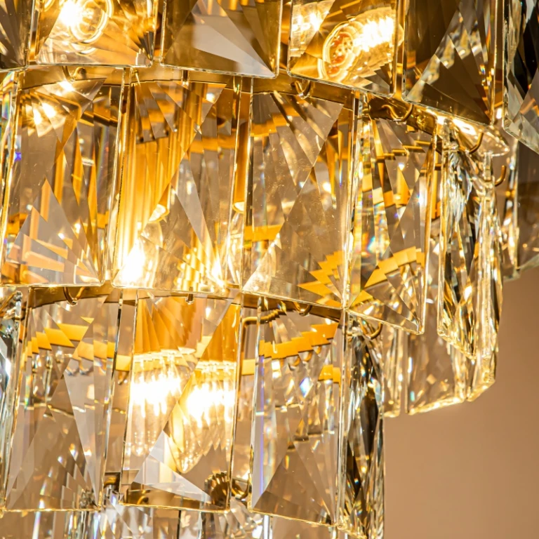 Dutch Style lysekrone Basilio - 60 cm - guld - glas
